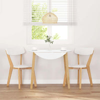 Sedie da Pranzo 2 pz in Legno Massello di Hevea