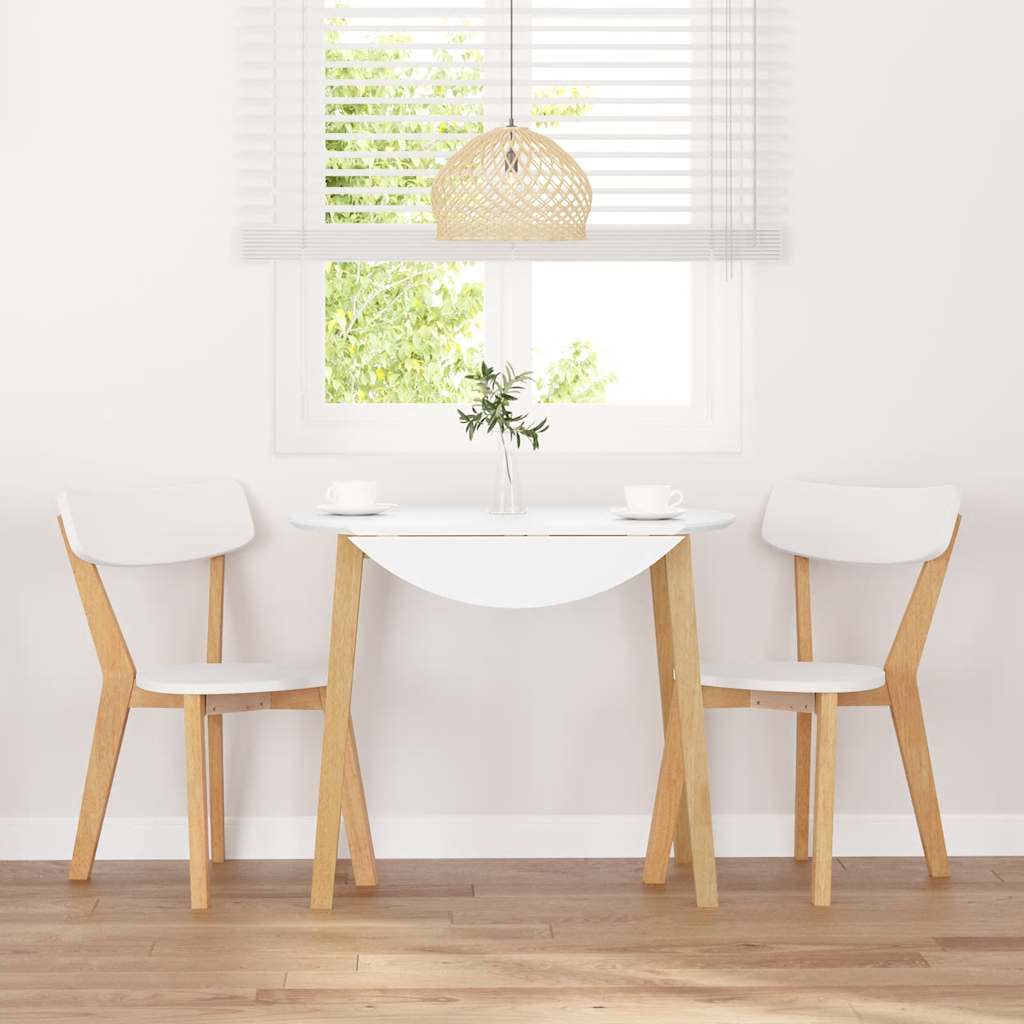 Sedie da Pranzo 2 pz in Legno Massello di Hevea 4102434