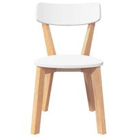 Sedie da Pranzo 2 pz in Legno Massello di Hevea