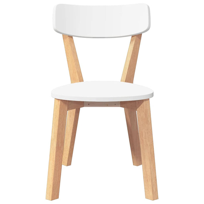 Sedie da Pranzo 2 pz in Legno Massello di Hevea 4102434