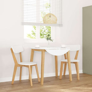 Sedie da Pranzo 2 pz in Legno Massello di Hevea