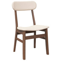 Sedie da Pranzo con Cuscini 2pz Marrone Legno Massello di Hevea