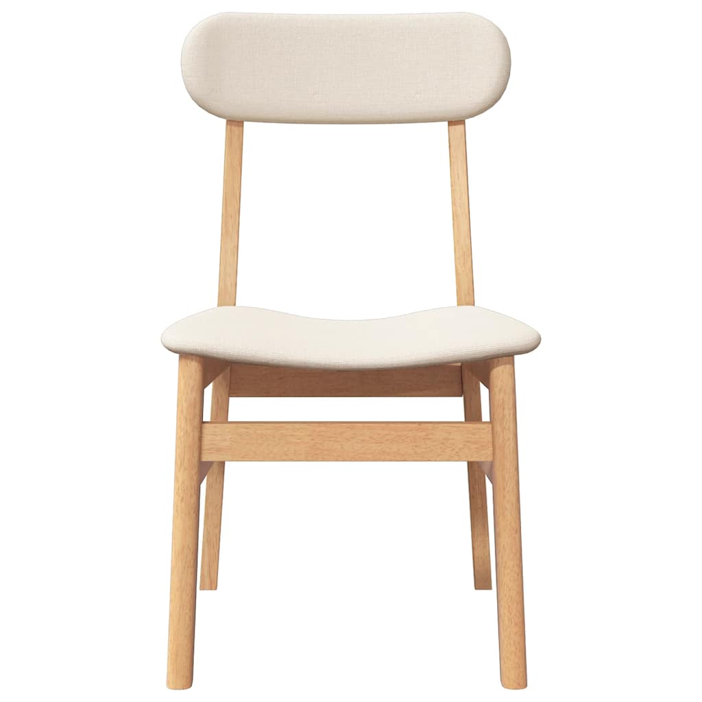 Sedie da Pranzo con Cuscini 2 pz in Legno Massello di Hevea