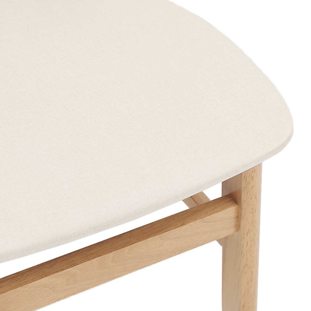 Sedie da Pranzo con Cuscini 2 pz in Legno Massello di Hevea