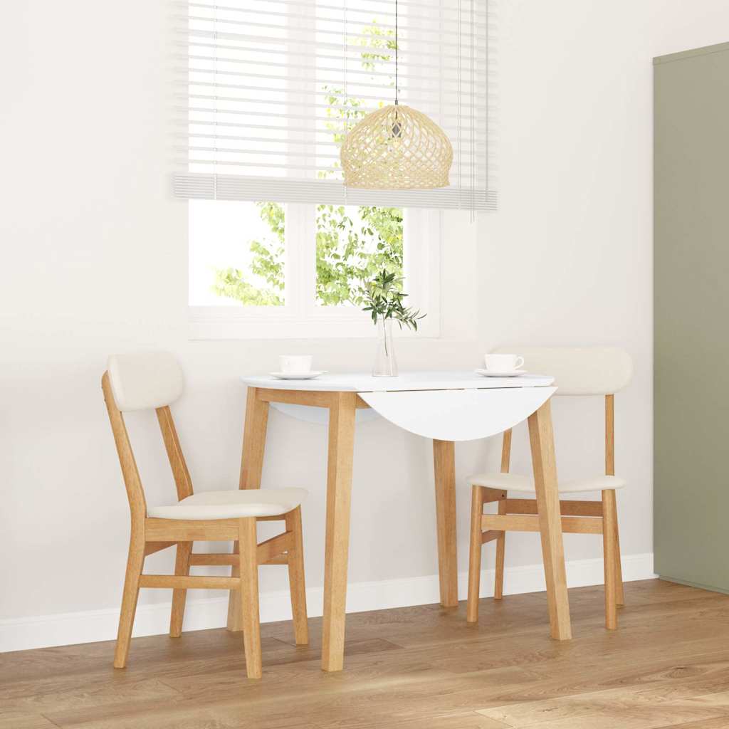 Sedie da Pranzo con Cuscini 2 pz in Legno Massello di Hevea 4102437