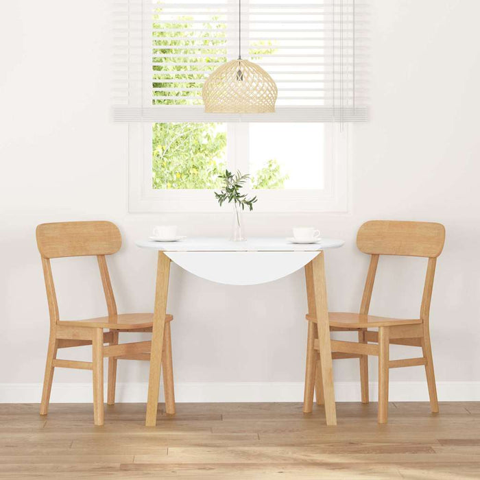 vidaXL Sedie da Pranzo 2 pz in Legno Massello di Hevea