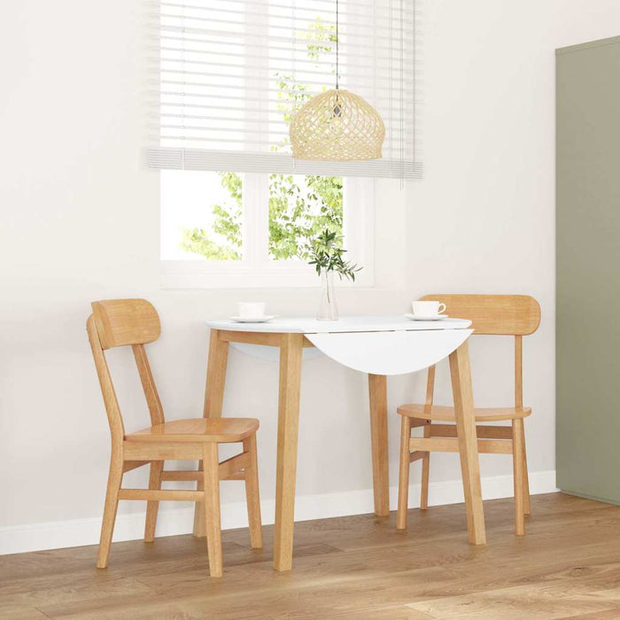 Sedie da Pranzo 2 pz in Legno Massello di Hevea 4102438