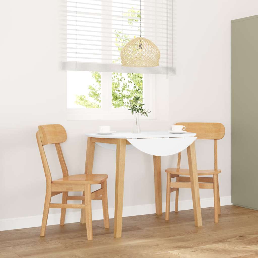 vidaXL Sedie da Pranzo 2 pz in Legno Massello di Hevea