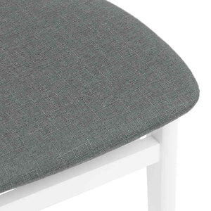 vidaXL Sedie da Pranzo con Cuscini 2 pz Bianco Legno Massello di Hevea