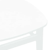 Sedie da Pranzo 2 pz Bianche in Legno Massello di Hevea 4102441