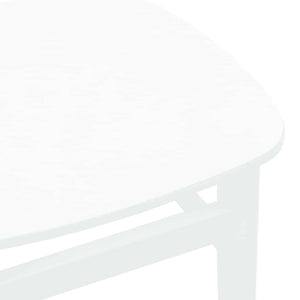Sedie da Pranzo 2 pz Bianche in Legno Massello di Hevea 4102441