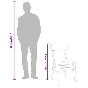 Sedie da Pranzo 2 pz Bianche in Legno Massello di Hevea