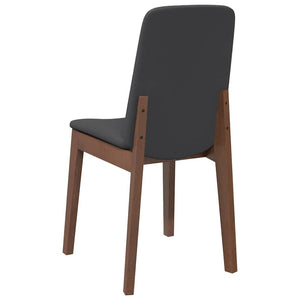 Sedie da Pranzo con Cuscini 2pz Marrone Legno Massello di Hevea 4102444