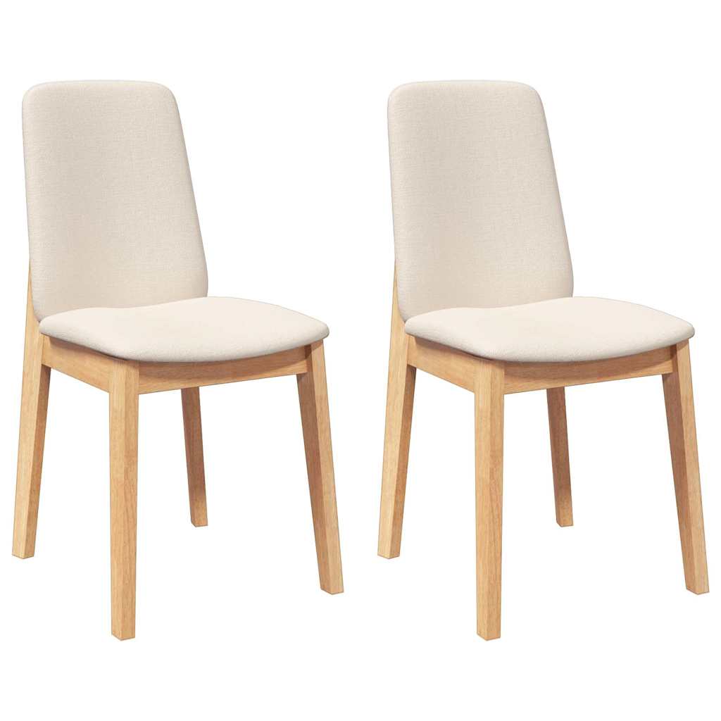 vidaXL Sedie da Pranzo con Cuscini 2 pz in Legno Massello di Hevea