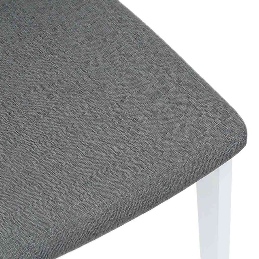 Sedie da Pranzo con Cuscini 2 pz Bianco Legno Massello di Hevea 4102446