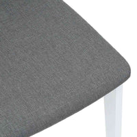 vidaXL Sedie da Pranzo con Cuscini 2 pz Bianco Legno Massello di Hevea