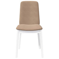 Sedie da Pranzo con Cuscini 2 pz Bianco Legno Massello di Hevea 4102447