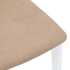 vidaXL Sedie da Pranzo con Cuscini 2 pz Bianco Legno Massello di Hevea