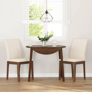 Sedie da Pranzo con Cuscini 2pz Marrone Legno Massello di Hevea