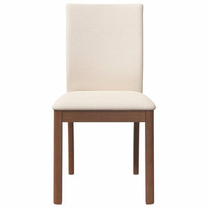 Sedie da Pranzo con Cuscini 2pz Marrone Legno Massello di Hevea