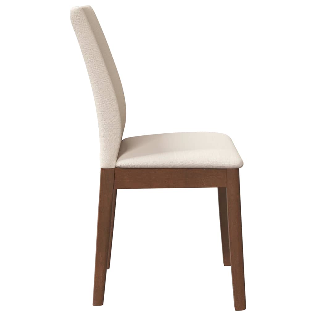 Sedie da Pranzo con Cuscini 2pz Marrone Legno Massello di Hevea