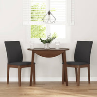 Sedie da Pranzo con Cuscini 2pz Marrone Legno Massello di Hevea