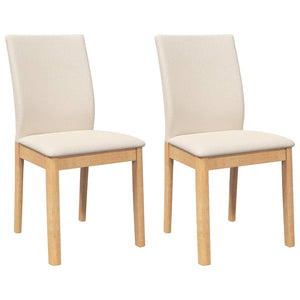 vidaXL Sedie da Pranzo con Cuscini 2 pz in Legno Massello di Hevea