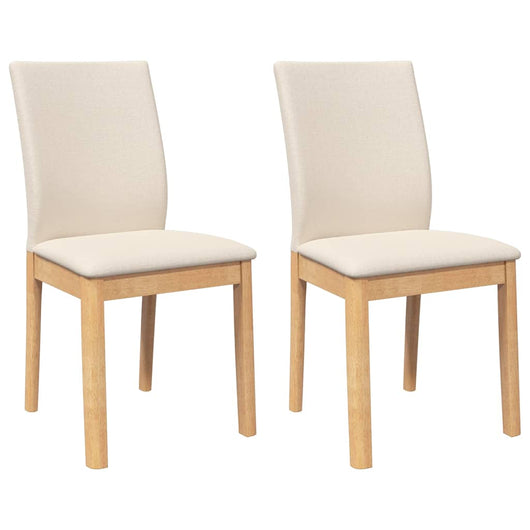 vidaXL Sedie da Pranzo con Cuscini 2 pz in Legno Massello di Hevea
