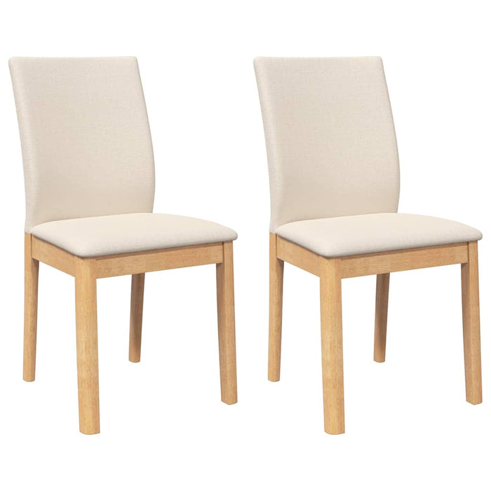 vidaXL Sedie da Pranzo con Cuscini 2 pz in Legno Massello di Hevea