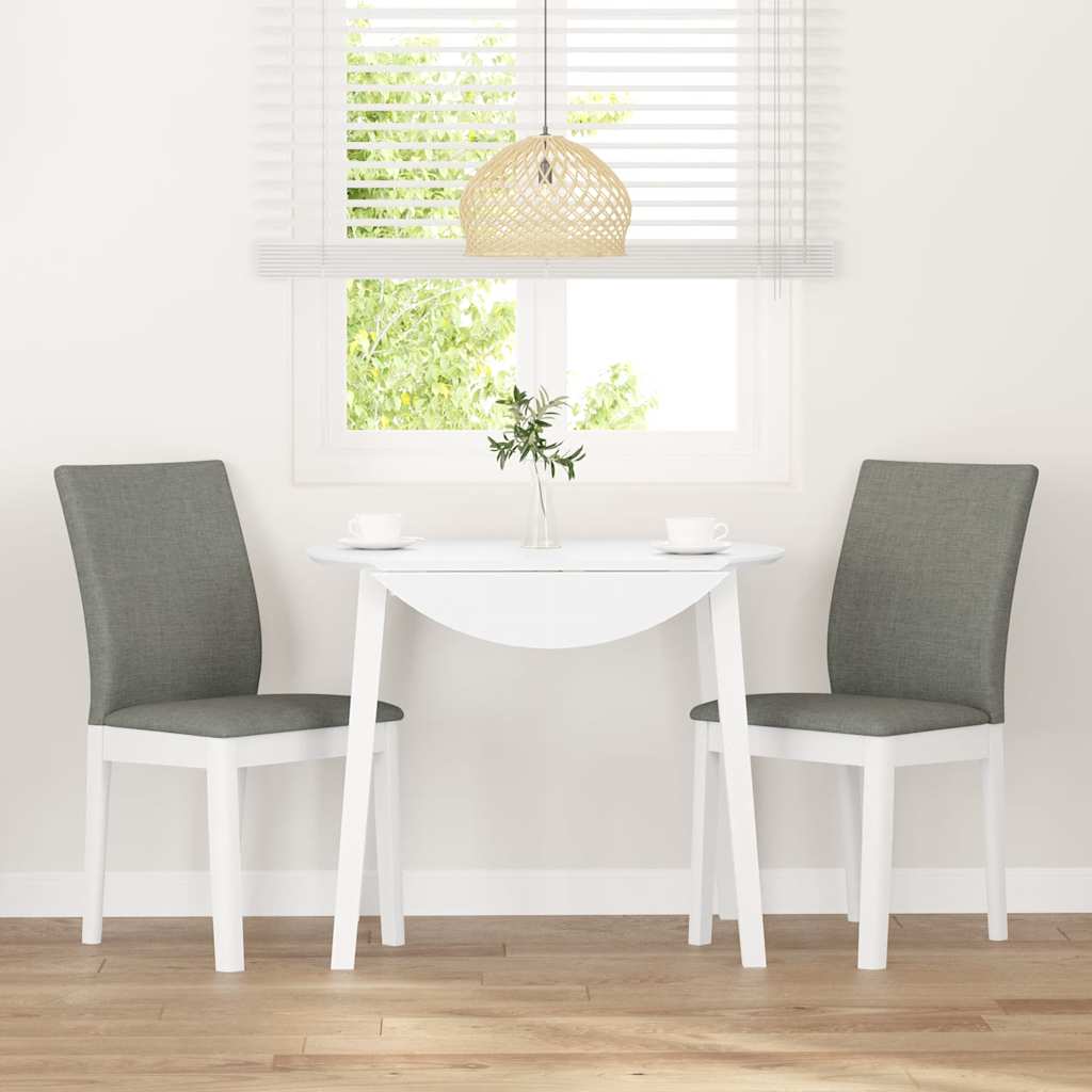 vidaXL Sedie da Pranzo con Cuscini 2 pz Bianco Legno Massello di Hevea