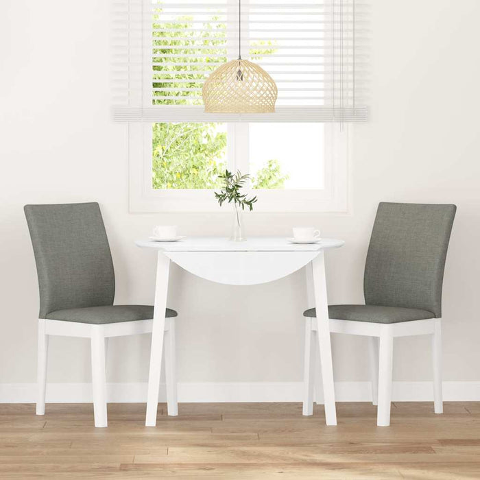 vidaXL Sedie da Pranzo con Cuscini 2 pz Bianco Legno Massello di Hevea