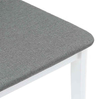 vidaXL Sedie da Pranzo con Cuscini 2 pz Bianco Legno Massello di Hevea