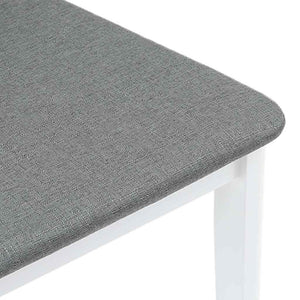 vidaXL Sedie da Pranzo con Cuscini 2 pz Bianco Legno Massello di Hevea