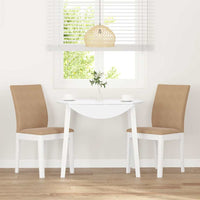 vidaXL Sedie da Pranzo con Cuscini 2 pz Bianco Legno Massello di Hevea