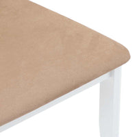 vidaXL Sedie da Pranzo con Cuscini 2 pz Bianco Legno Massello di Hevea