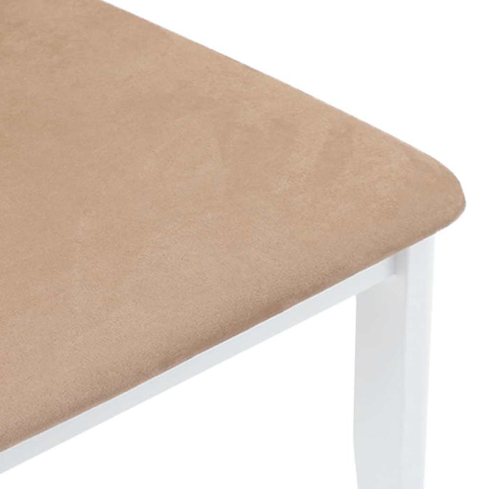 vidaXL Sedie da Pranzo con Cuscini 2 pz Bianco Legno Massello di Hevea