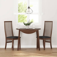 Sedie da Pranzo con Cuscini 2pz Marrone Legno Massello di Hevea 4102454