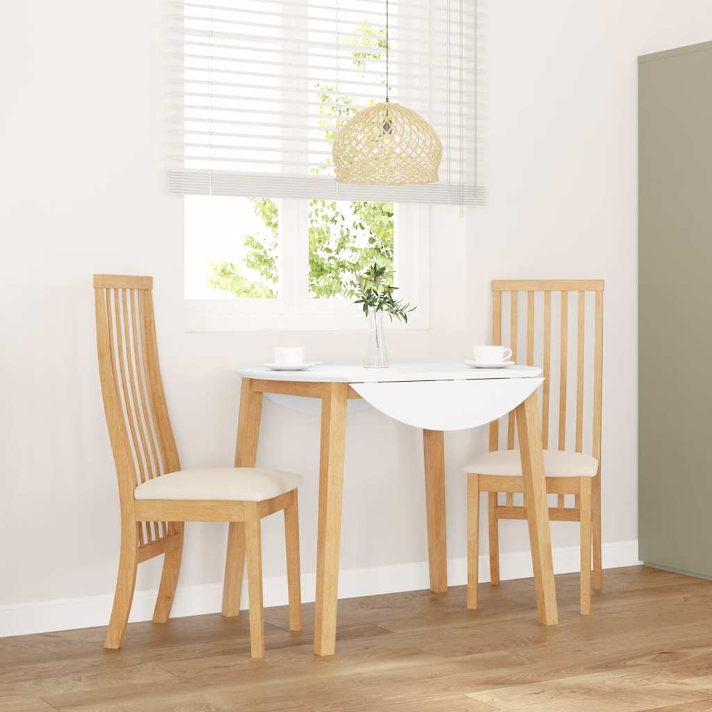 Sedie da Pranzo con Cuscini 2 pz in Legno Massello di Hevea 4102455