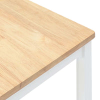 vidaXL Sedie da Pranzo 2 pz Bianche in Legno Massello di Hevea