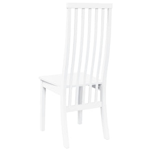 vidaXL Sedie da Pranzo 2 pz Bianche in Legno Massello di Hevea