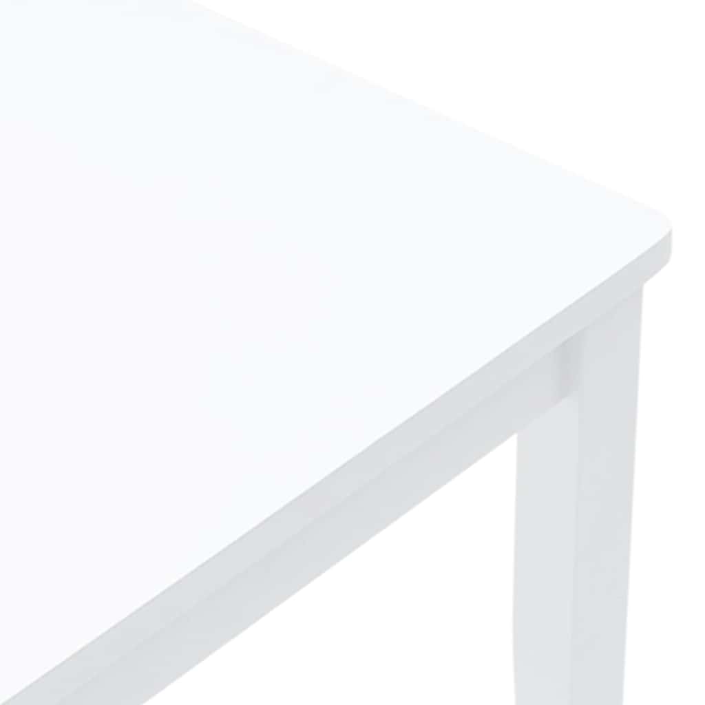 vidaXL Sedie da Pranzo 2 pz Bianche in Legno Massello di Hevea