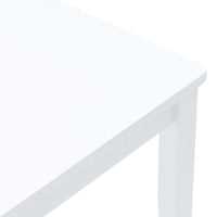 vidaXL Sedie da Pranzo 2 pz Bianche in Legno Massello di Hevea