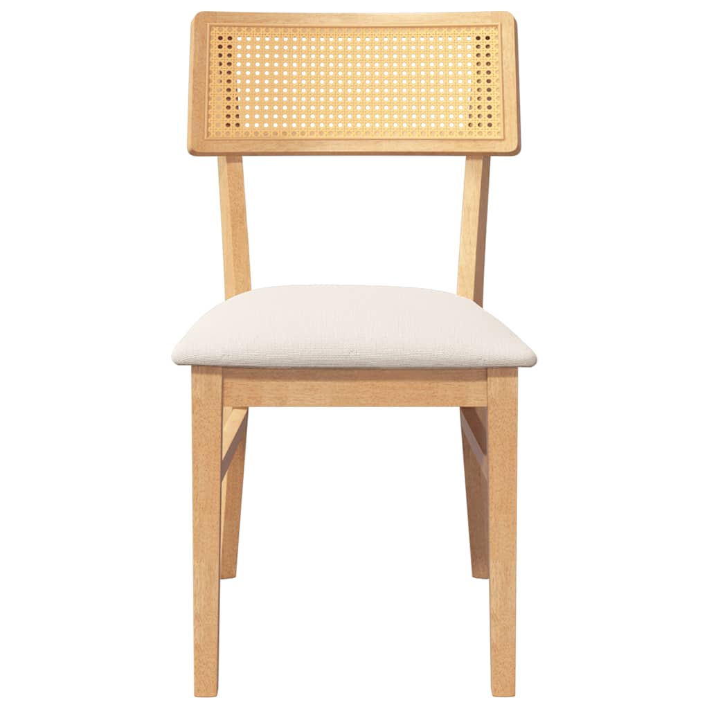Sedie da Pranzo con Cuscini 2 pz in Legno Massello di Hevea 4102463