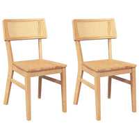 Sedie da Pranzo 2 pz in Legno Massello di Hevea 4102464