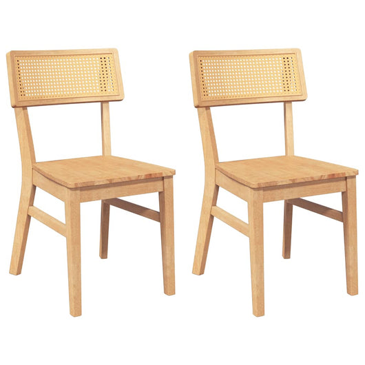 Sedie da Pranzo 2 pz in Legno Massello di Hevea 4102464