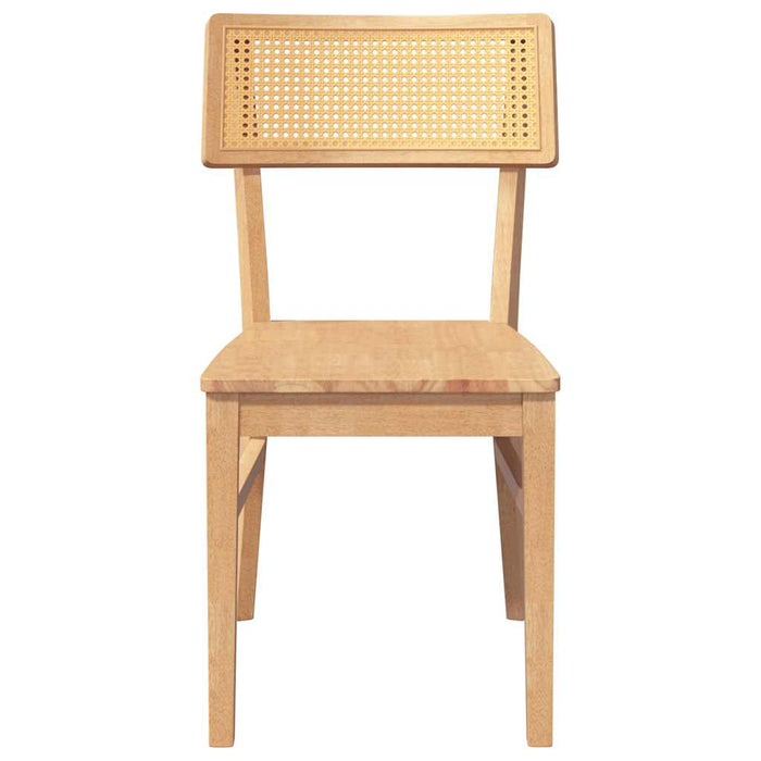 vidaXL Sedie da Pranzo 2 pz in Legno Massello di Hevea