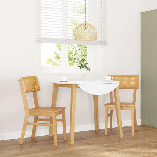 vidaXL Sedie da Pranzo 2 pz in Legno Massello di Hevea