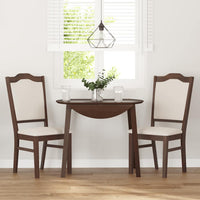 vidaXL Sedie da Pranzo con Cuscini 2pz Marrone Legno Massello di Hevea