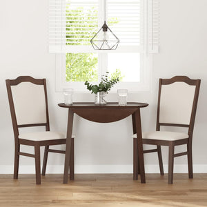 vidaXL Sedie da Pranzo con Cuscini 2pz Marrone Legno Massello di Hevea