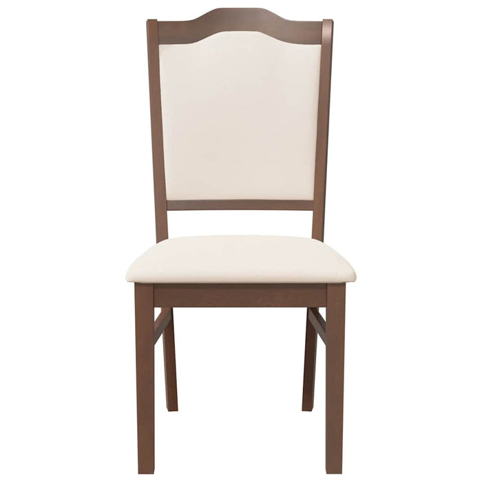 vidaXL Sedie da Pranzo con Cuscini 2pz Marrone Legno Massello di Hevea